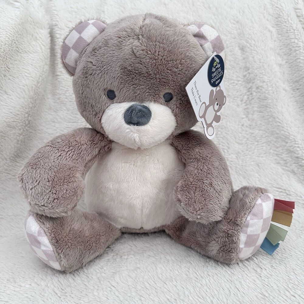 Itzy Ritzy Sweetie Snuggles Theo Bear Plush 14” Stuffed Animal Toy